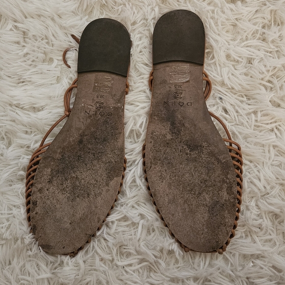 Doen Boho Strappy Sandal Brown with Buckle Size 8 - Picture 7 of 10